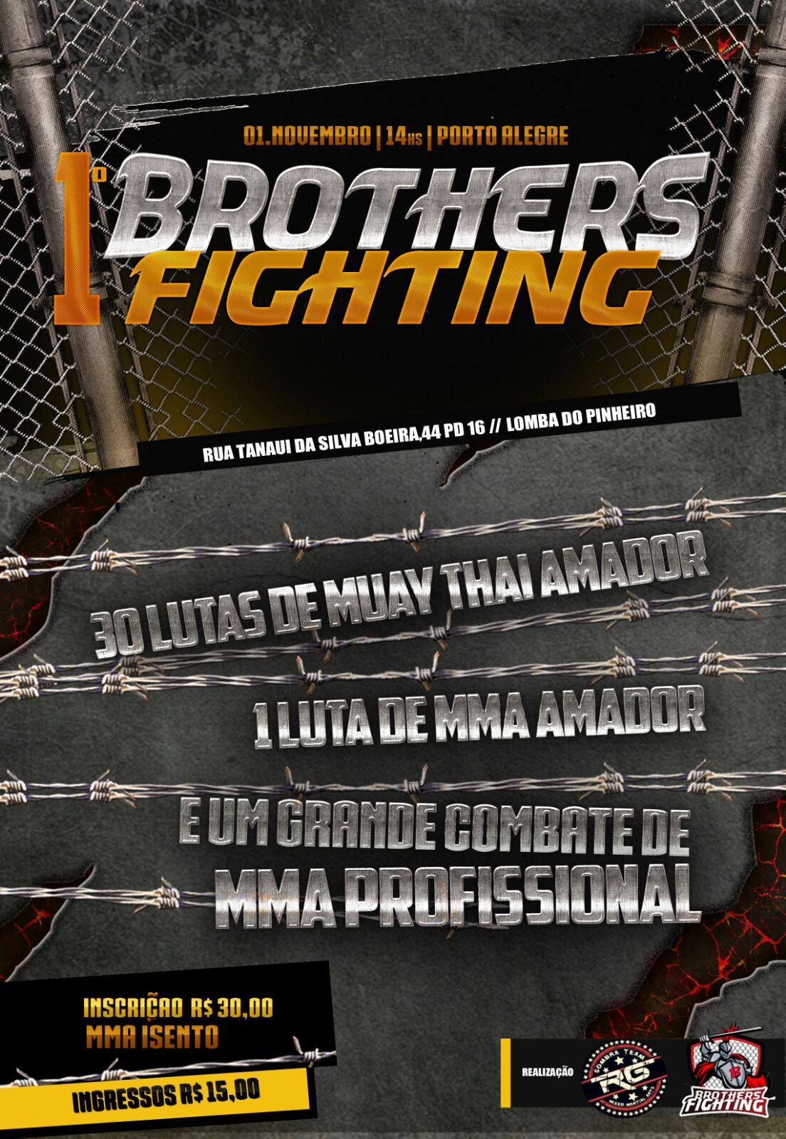 Pôster da primeira edição do Brothers Fighting (Foto: Divulgação)