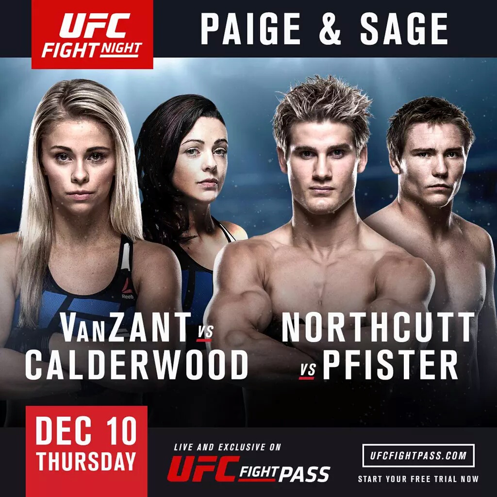 Poster de anúncio do UFC Fight Night: VanZant x Calderwood (Foto: Reprodução/Twitter/UFC Fight Pass)