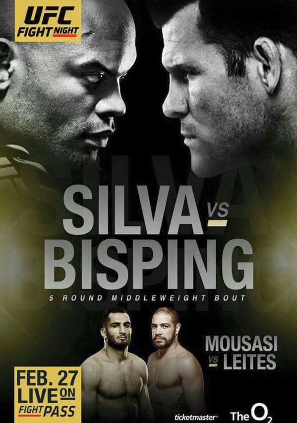 Pôster oficial do UFC Fight Night: Silva vs Bisping (Foto: Divulgação/UFC)